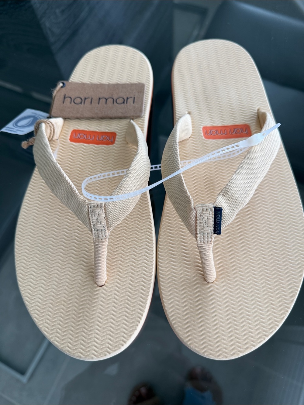 Hari Mari Women's Tan Flip Flop Sandals - Comfortable Everyday Style